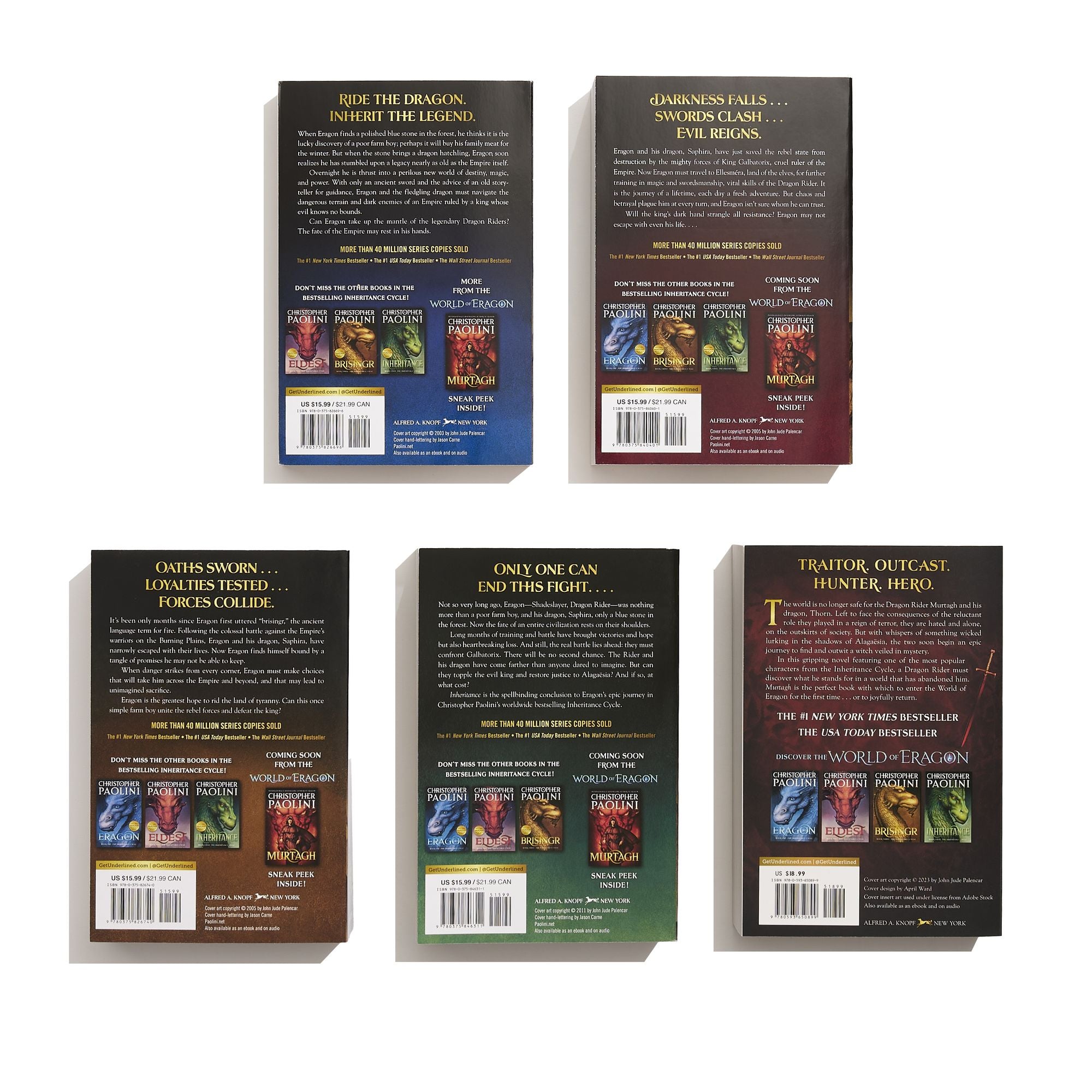 World of Eragon 5-Book Paperback Boxed Set: Eragon; Eldest; Brisingr; Inheritance; Murtagh