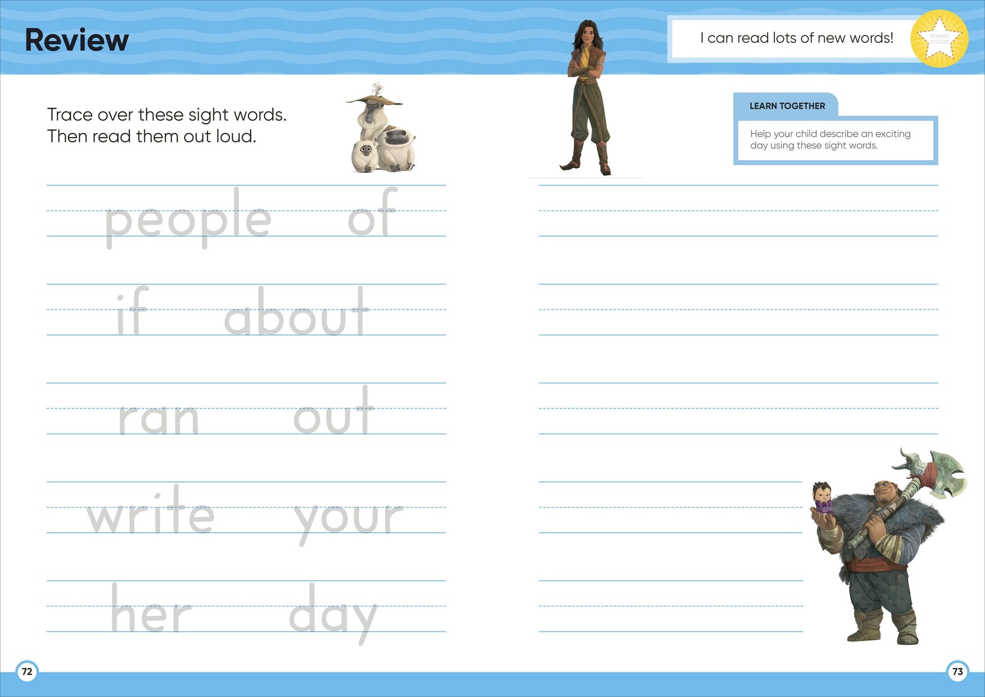 Disney Learning Sight Words (Ages 3-5): Preschool English Reading, Spelling, Writing Workbook for Kids, Curriculum-Based