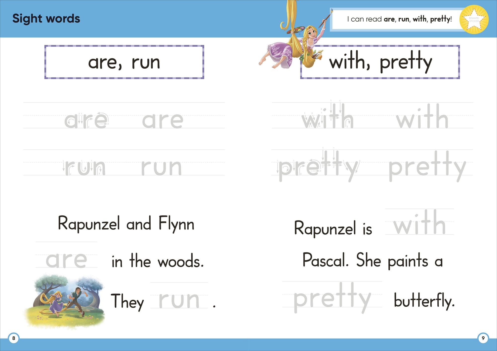 Disney Learning Sight Words (Ages 3-5): Preschool English Reading, Spelling, Writing Workbook for Kids, Curriculum-Based