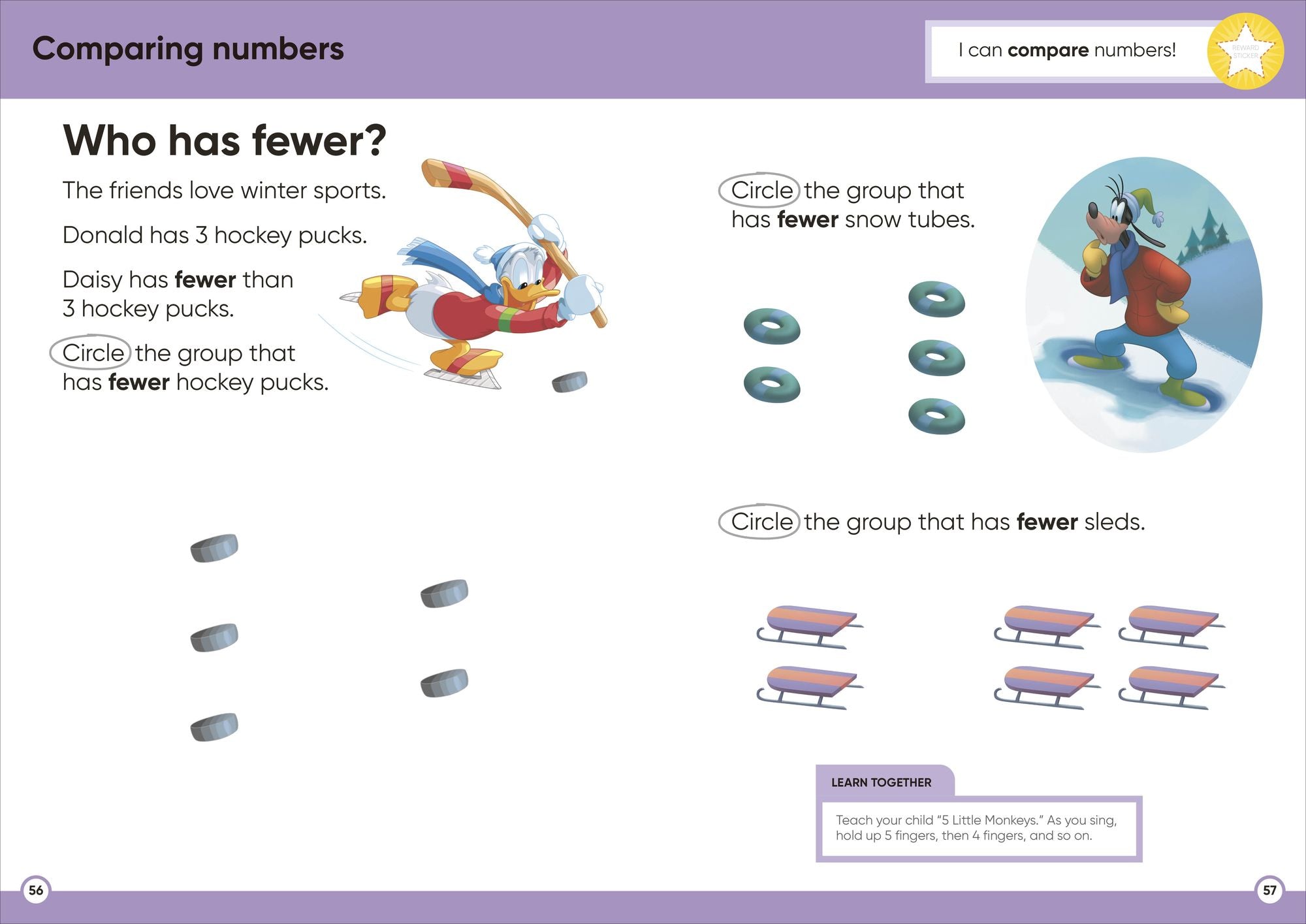 Disney Learning Get Ready for Math (Ages 3-5): Preschool Beginner Math Workbook for Kids, Curriculum-Based