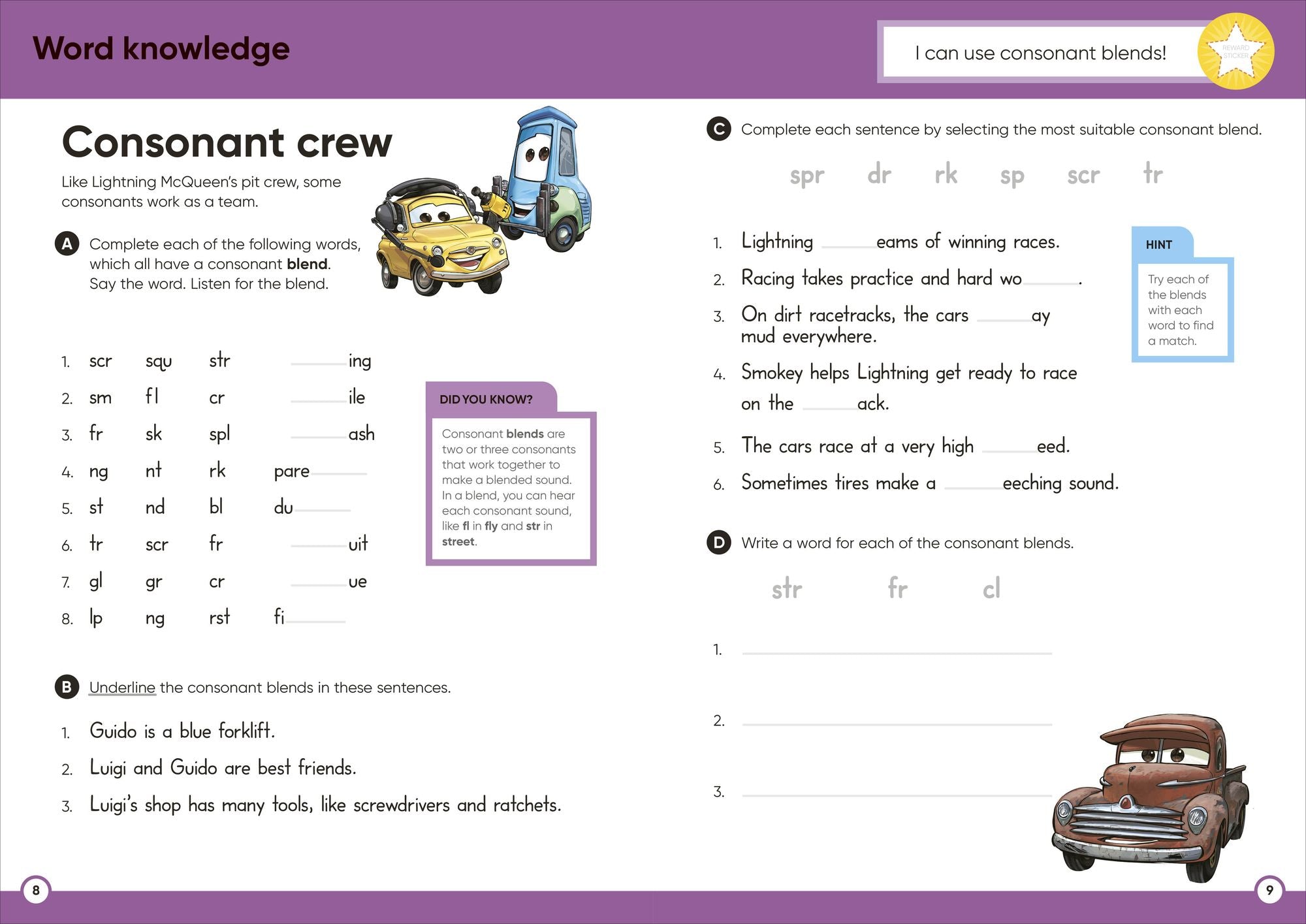 Disney Learning Big Workbook Grade 3: Math & English Workbook for Kids Aged 8-9, Curriculum-Based