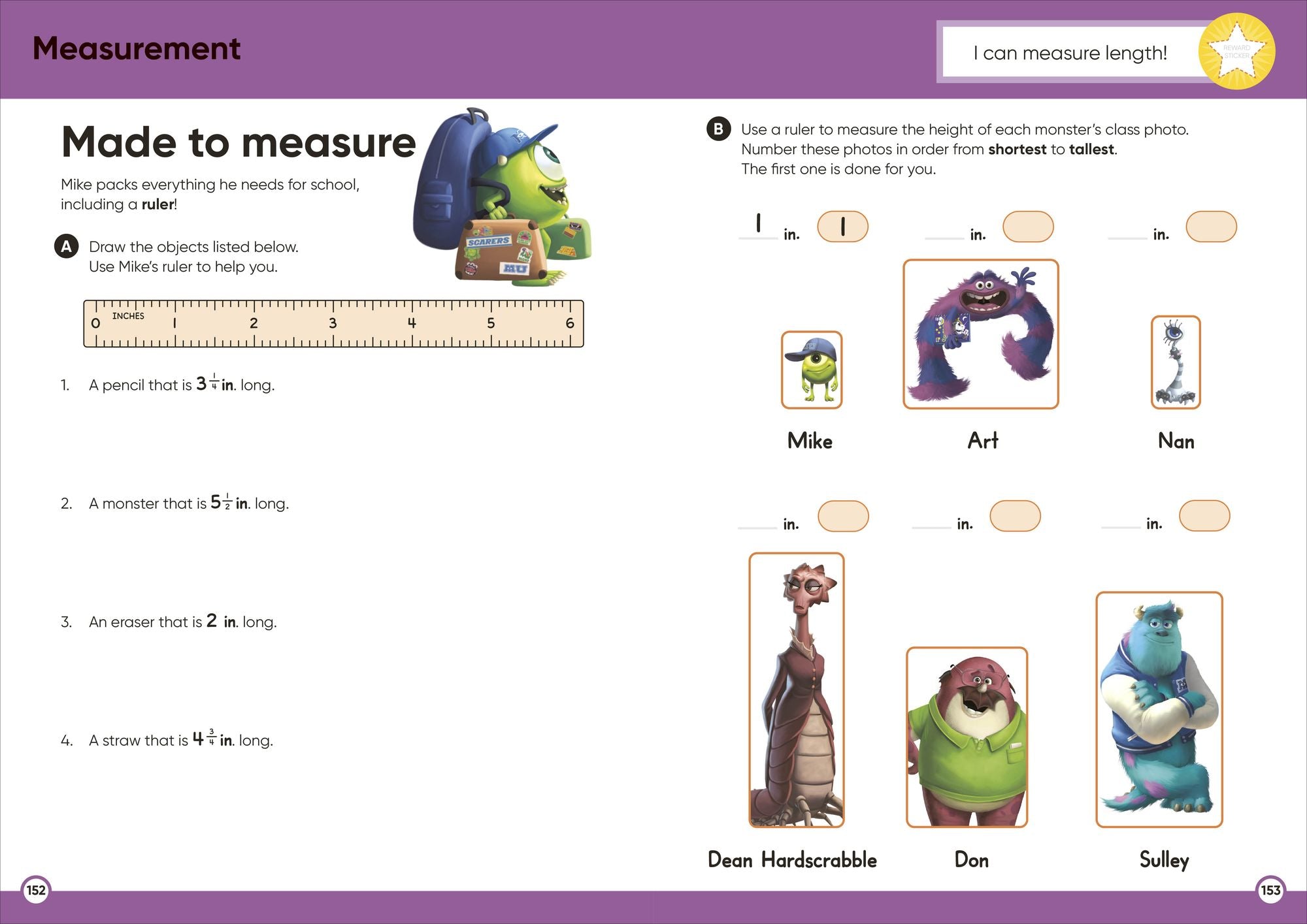Disney Learning Big Workbook Grade 3: Math & English Workbook for Kids Aged 8-9, Curriculum-Based