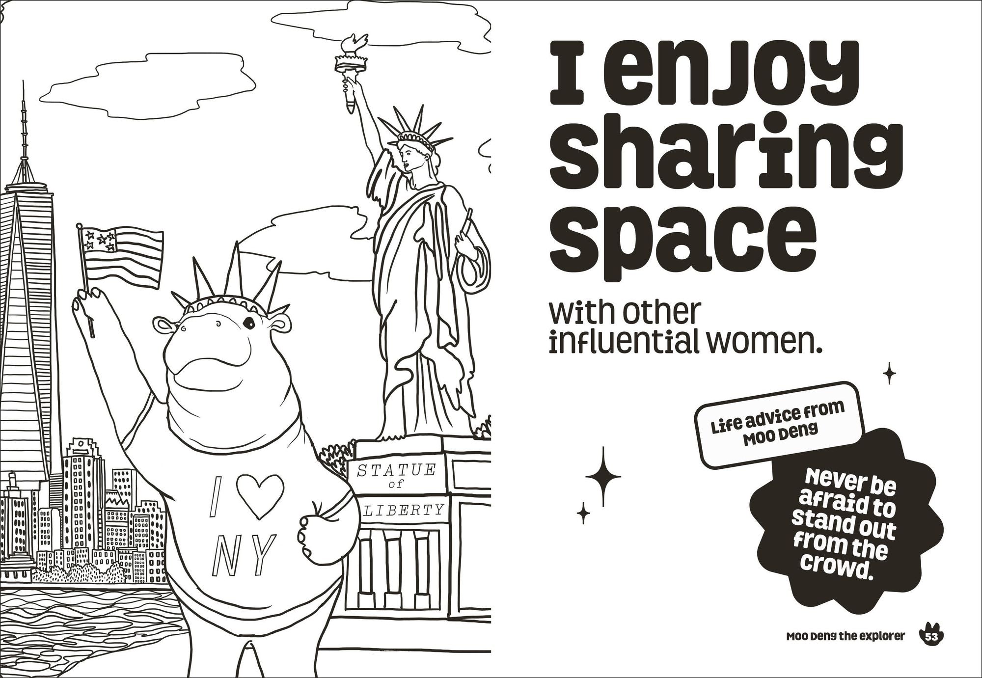 Be More Moo Deng: The Unofficial Coloring Book