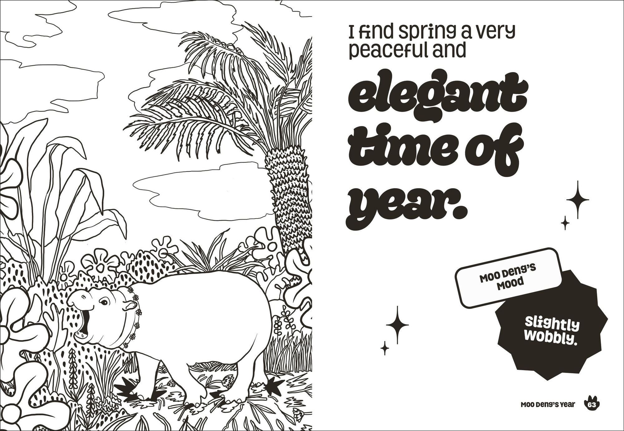 Be More Moo Deng: The Unofficial Coloring Book