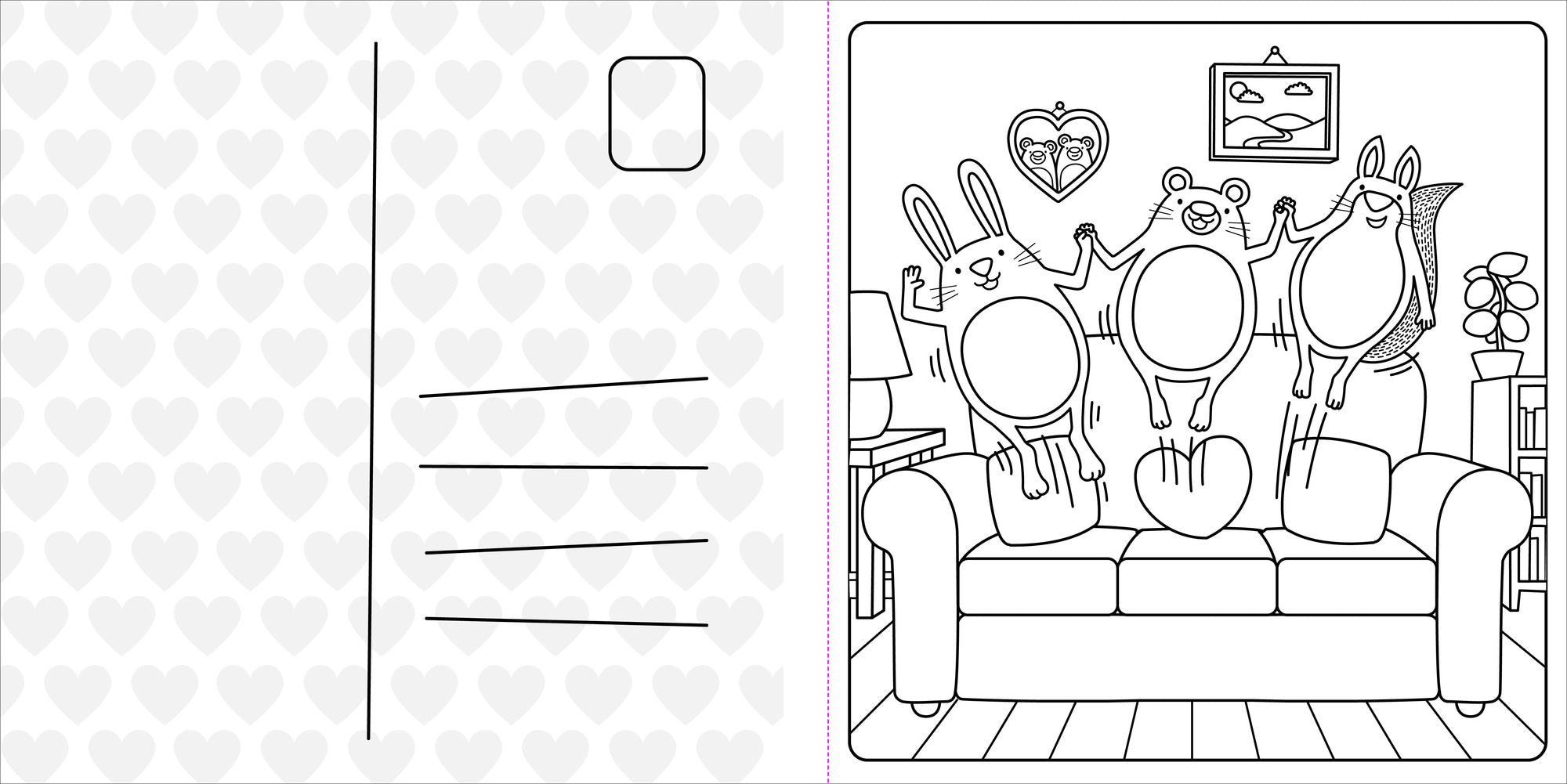 Super Cuties: A Cozy Coloring Book about Love: With Tear-Out Valentines to Share