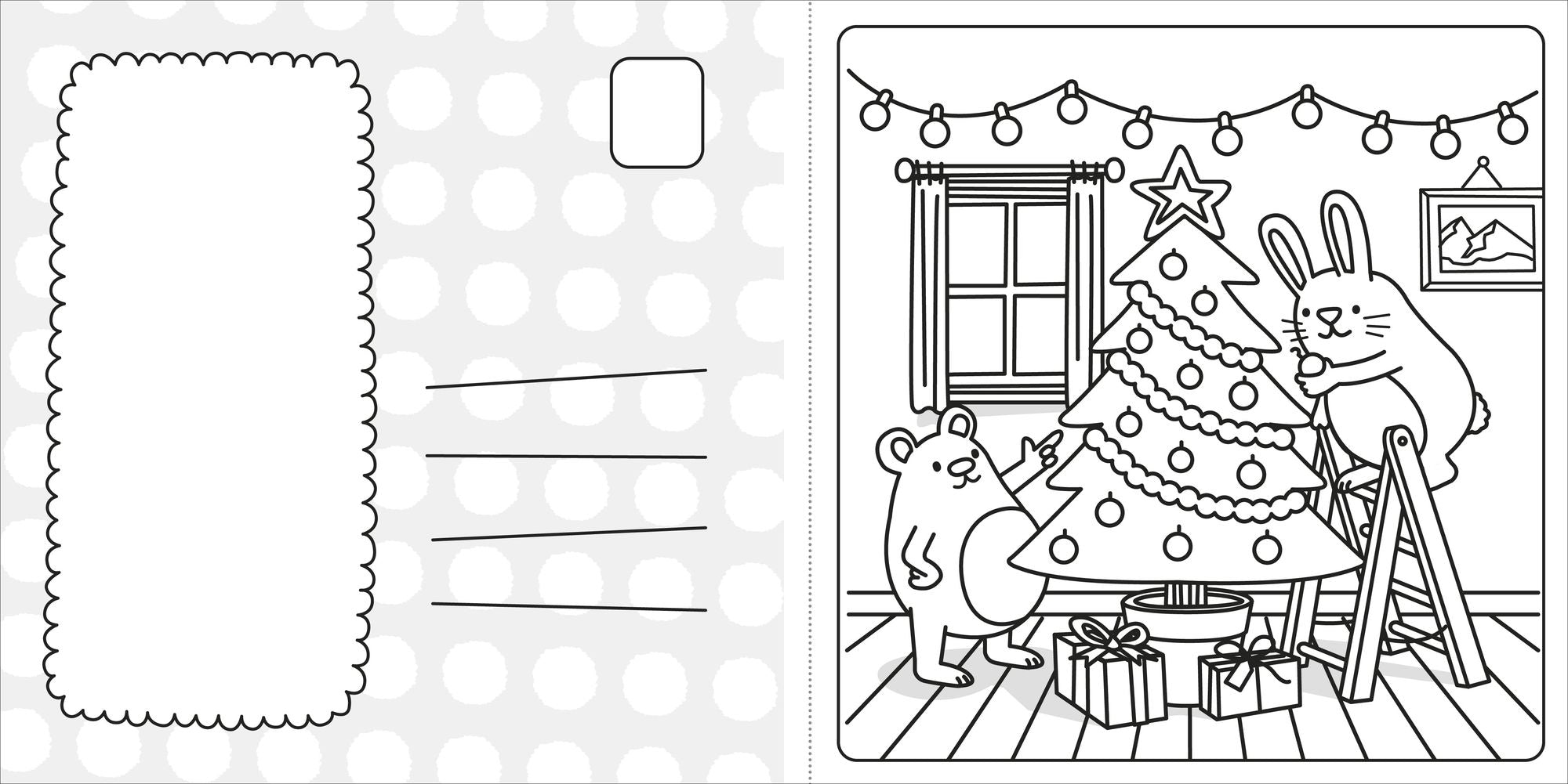Super Cuties: A Cozy Christmas Coloring Book