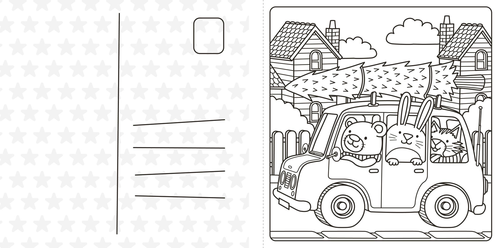 Super Cuties: A Cozy Christmas Coloring Book