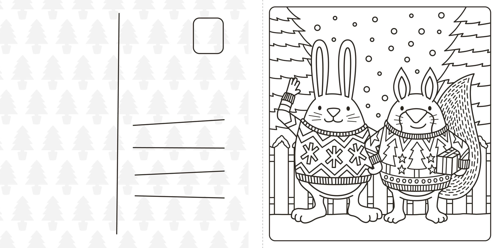 Super Cuties: A Cozy Christmas Coloring Book