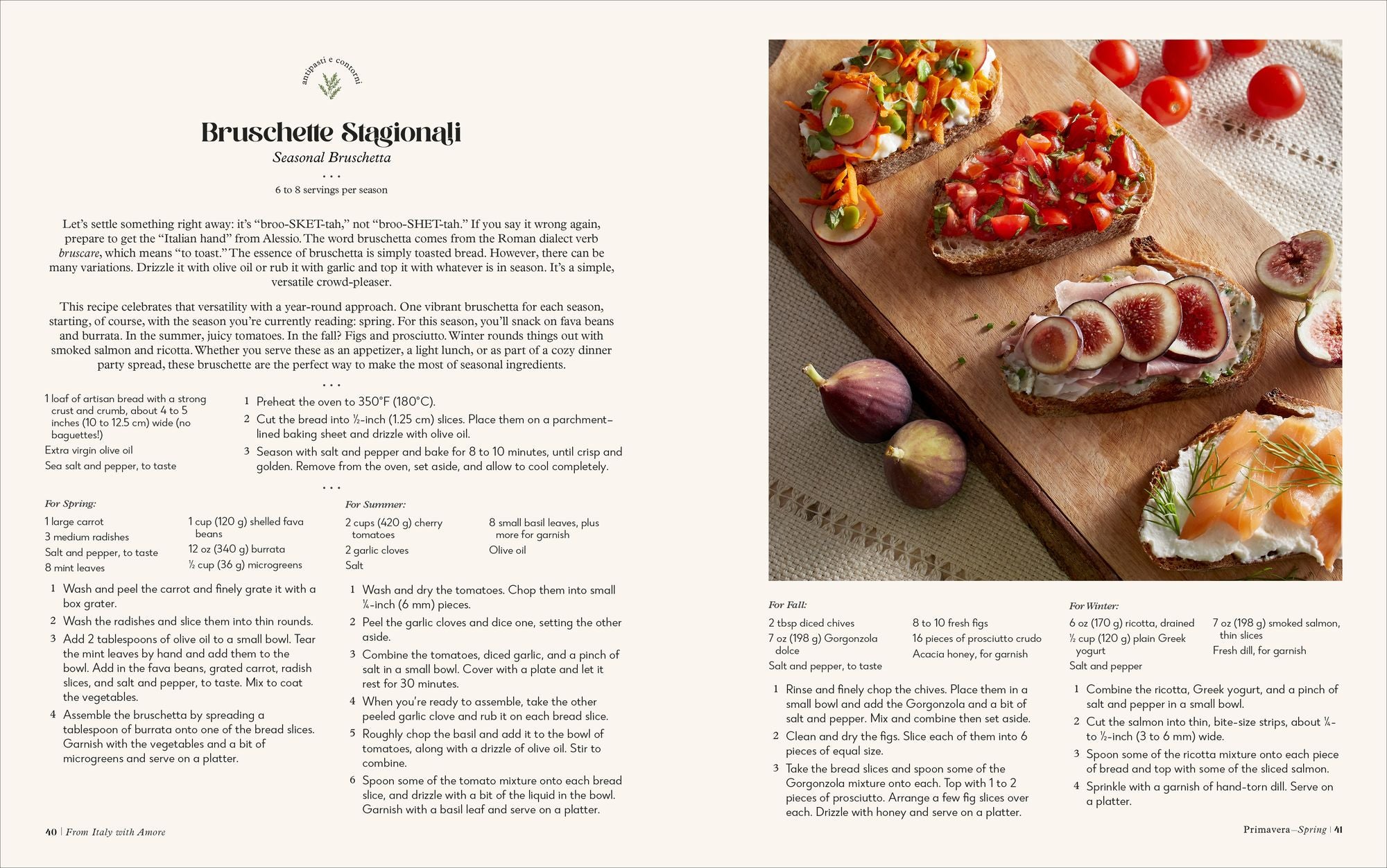 From Italy with Amore: Seasonal Italian Recipes for Those You Love