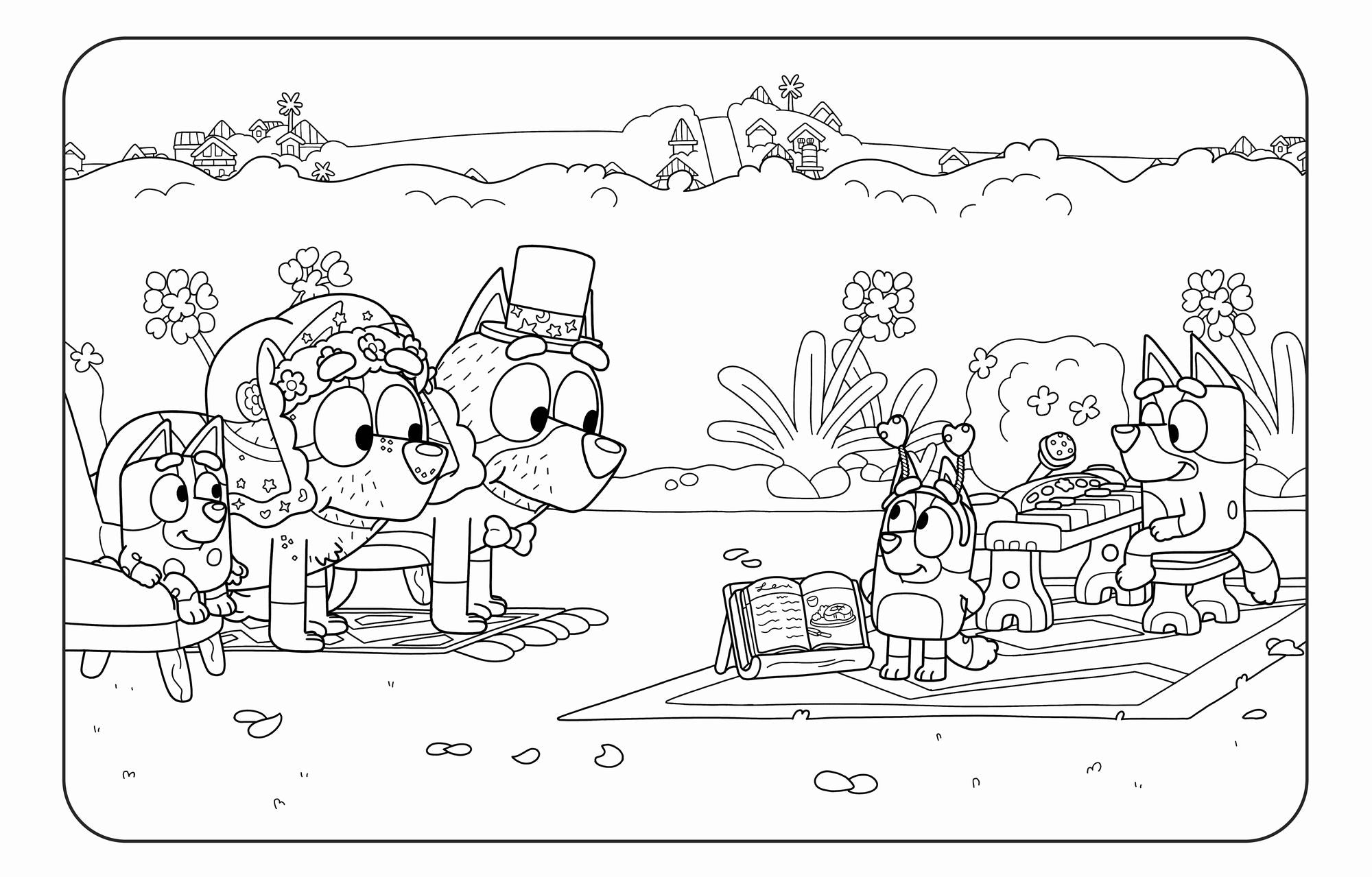 Bluey and Bingo's Very Romance Coloring Book