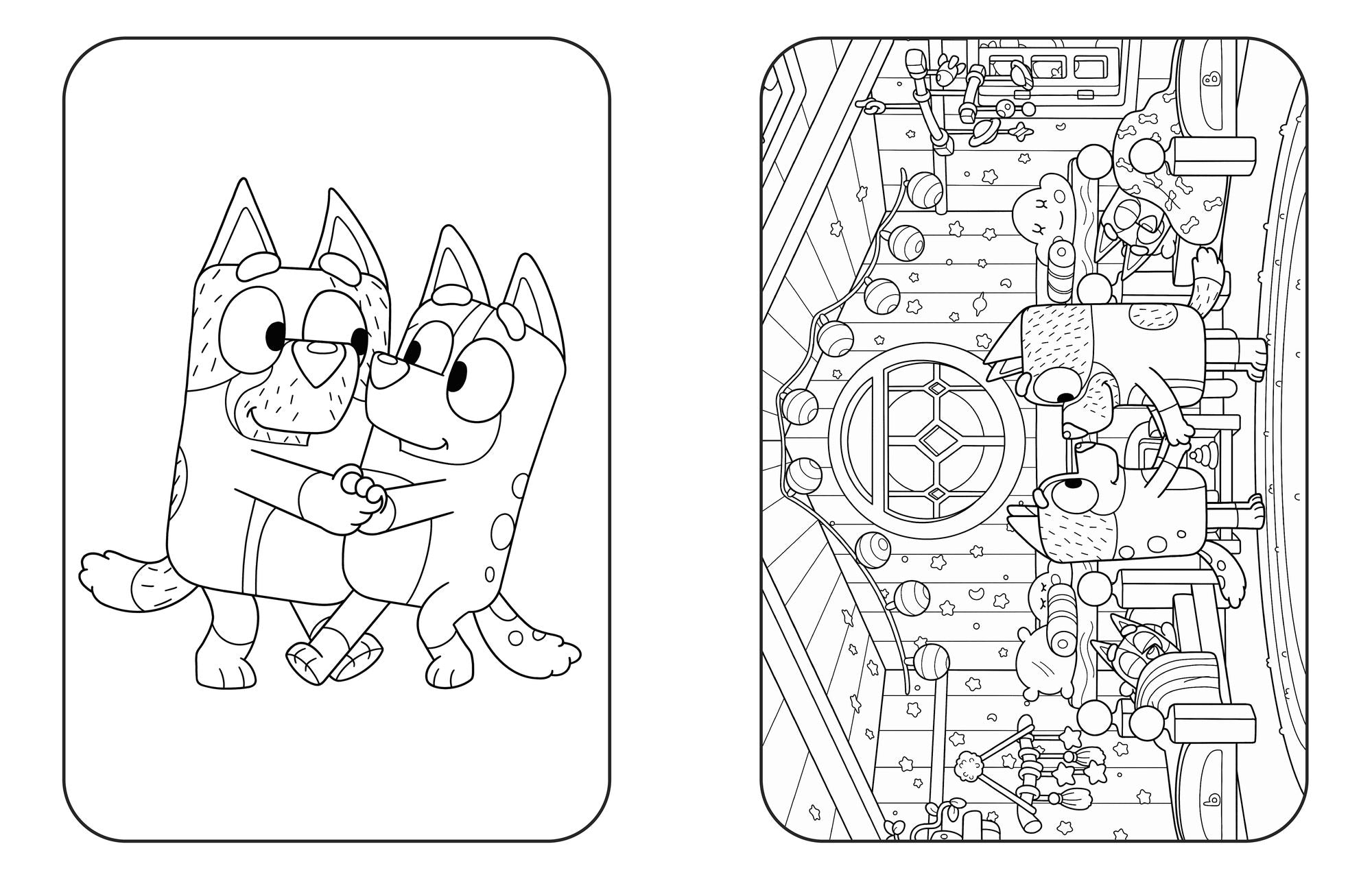 Bluey and Bingo's Very Romance Coloring Book