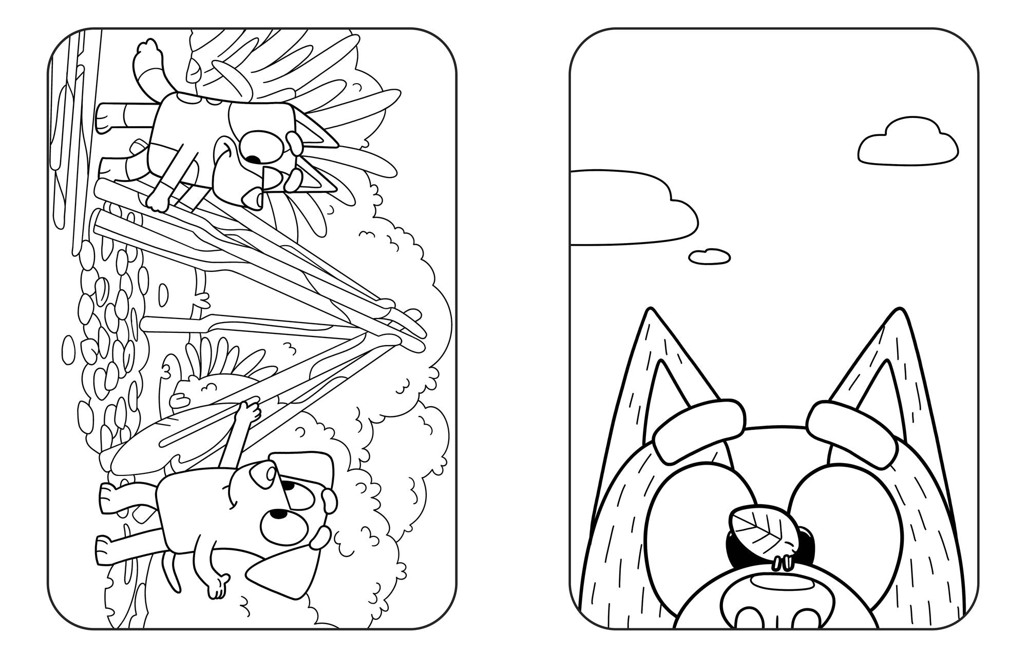 Bluey and Friends: Outdoor Fun: A Coloring Book