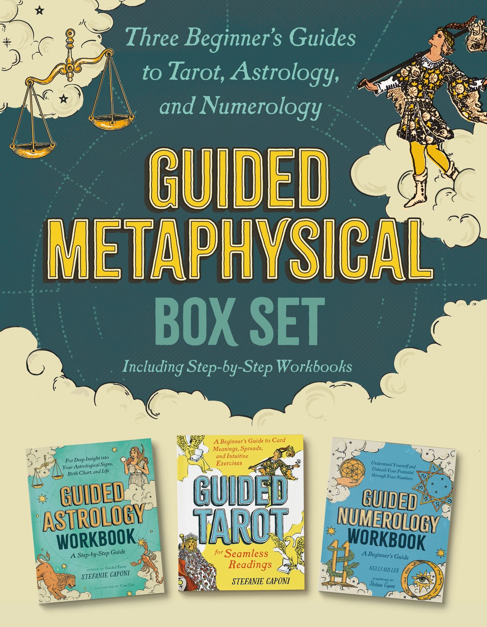 Guided Metaphysical Box Set: Three Beginner's Guides to Tarot, Astrology, and Numerology (Including Step-by-Step Workbooks)