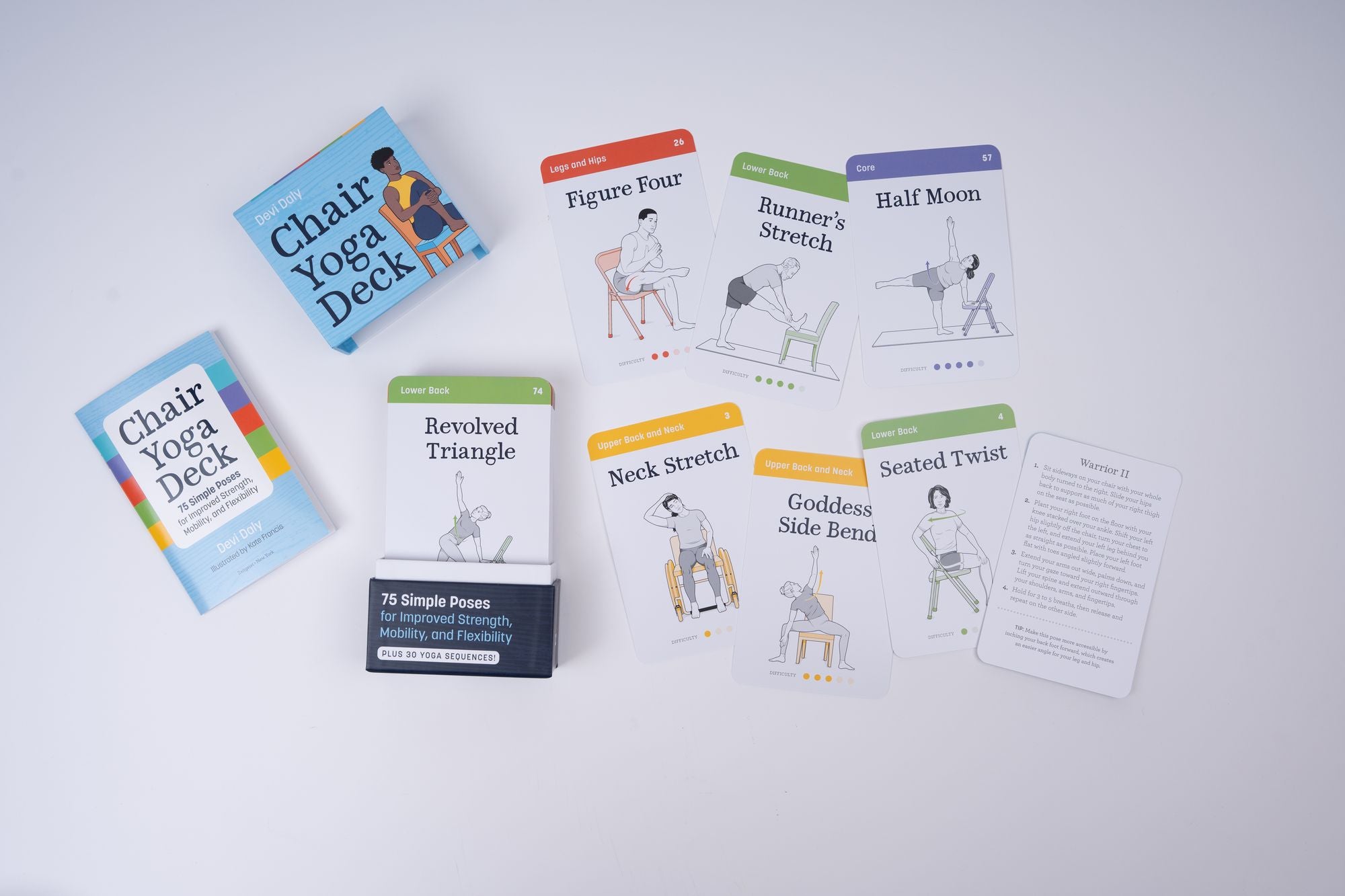 Chair Yoga Deck: 75 Simple Poses for Improved Strength, Mobility, and Flexibility
