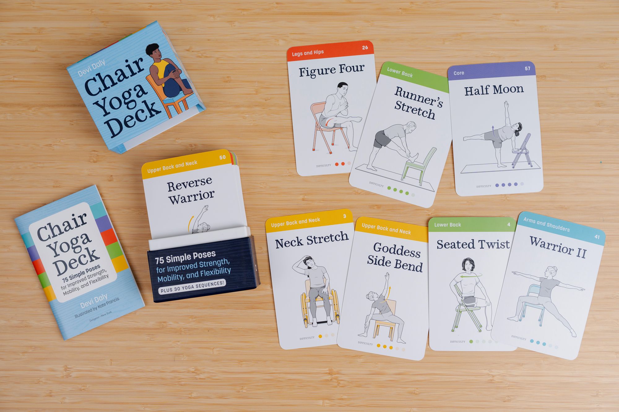Chair Yoga Deck: 75 Simple Poses for Improved Strength, Mobility, and Flexibility