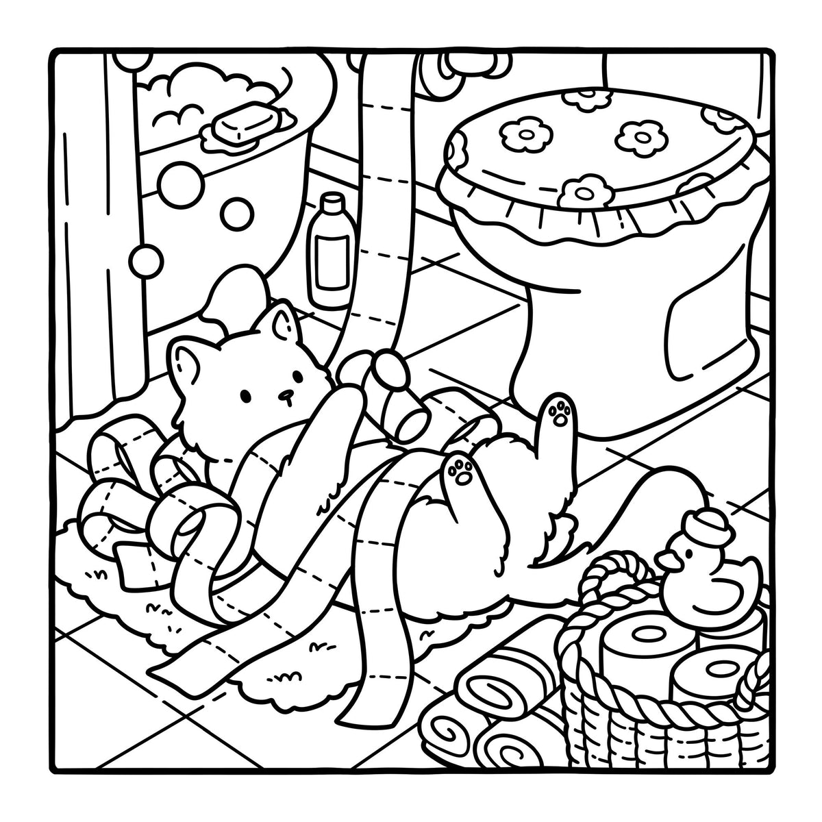 Cozy Kitties: Cute Coloring Book