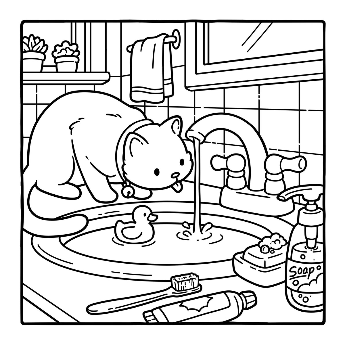 Cozy Kitties: Cute Coloring Book