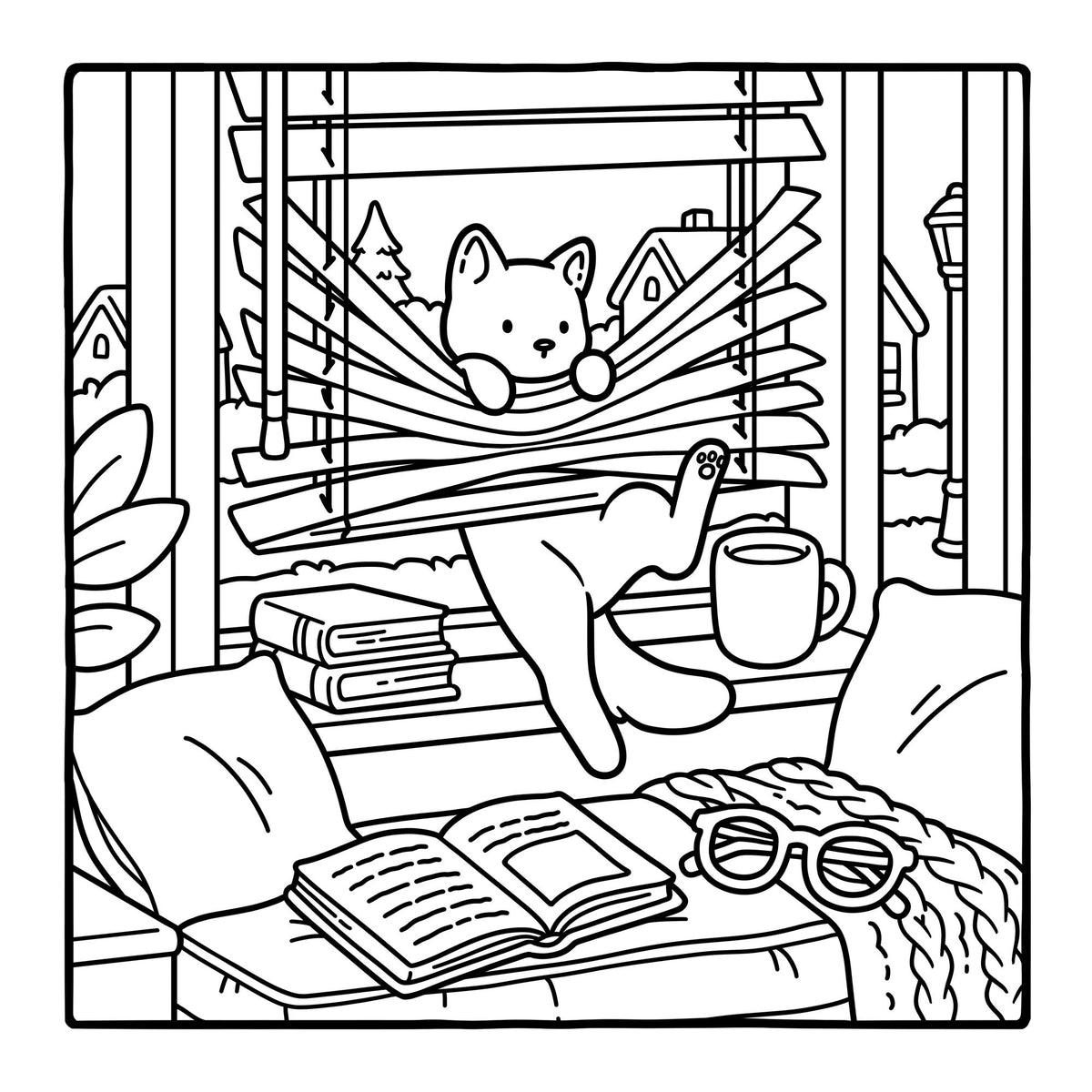 Cozy Kitties: Cute Coloring Book
