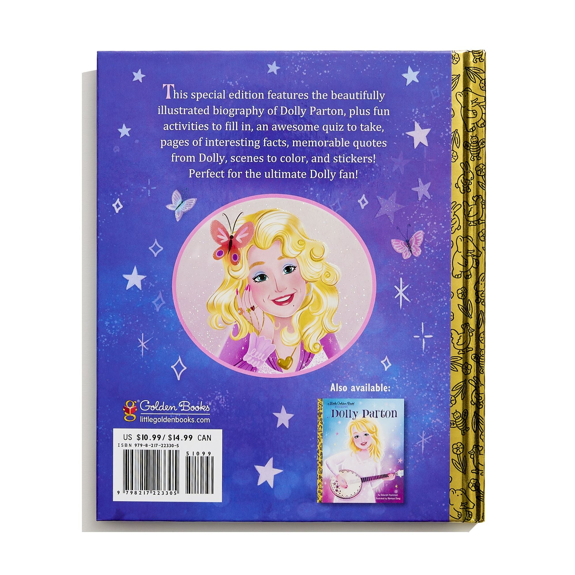 Dolly Parton Ultimate Fan Edition Little Golden Book Biography: 22 Bonus Pages! Stickers!