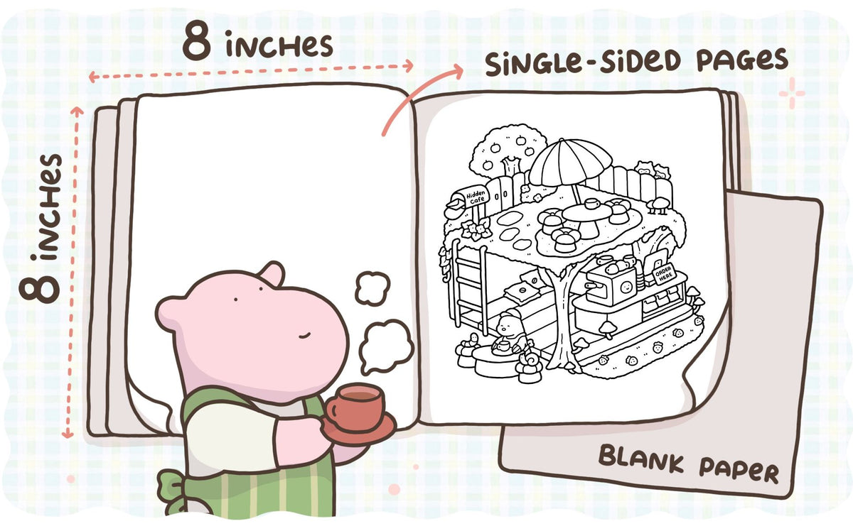 Cozy Cafe: Coloring Book for Adults and Kids