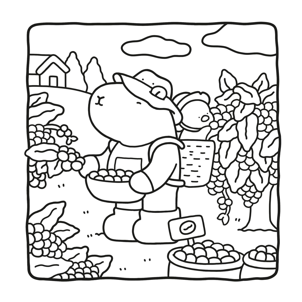 Cozy Cafe: Coloring Book for Adults and Kids