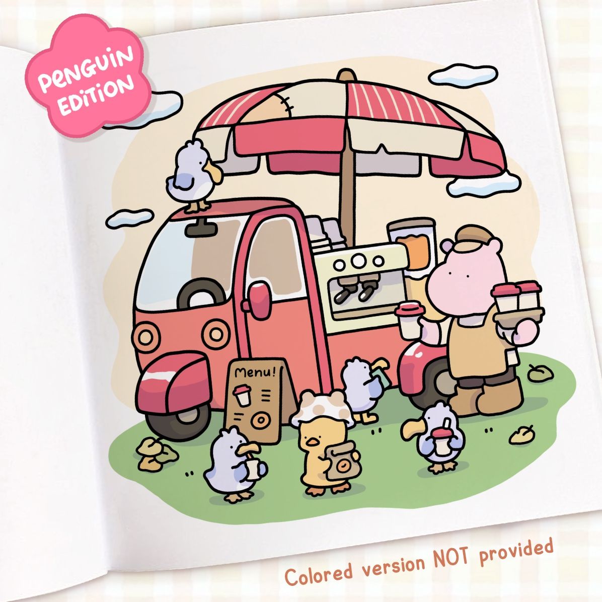 Cozy Cafe: Coloring Book for Adults and Kids