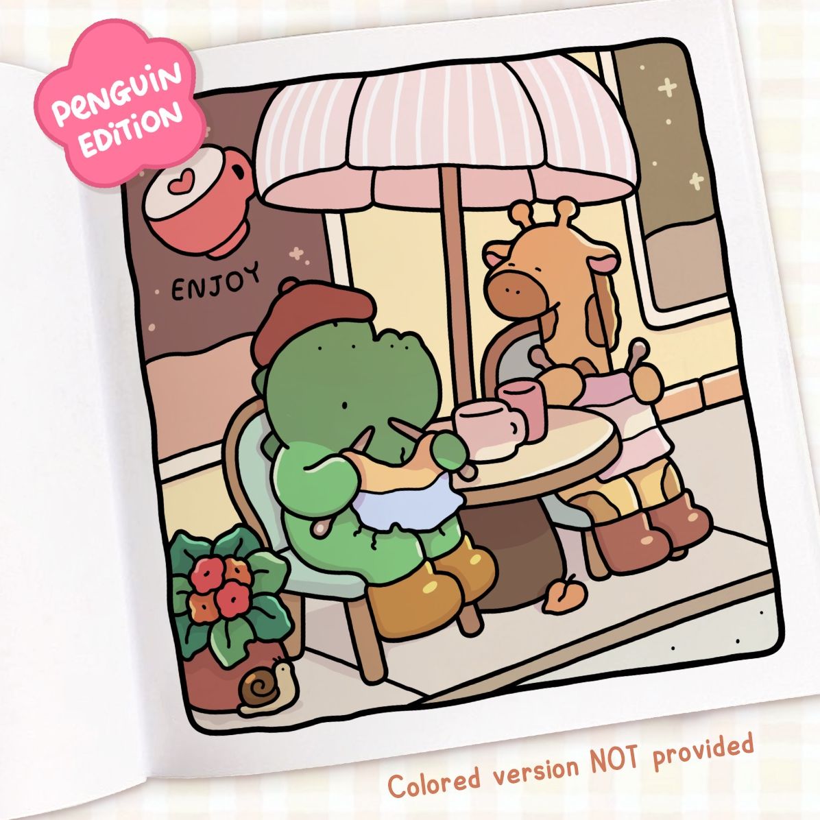 Cozy Cafe: Coloring Book for Adults and Kids