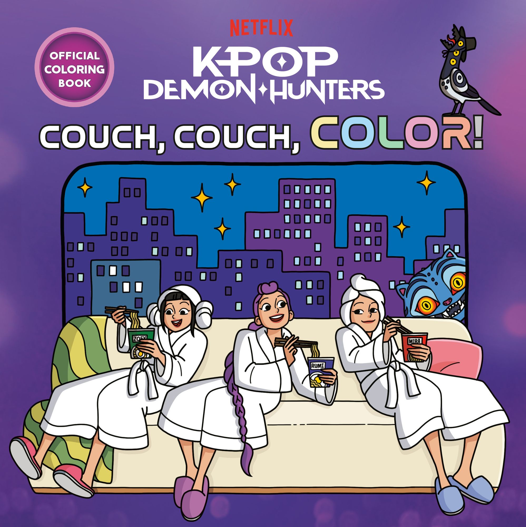 KPop Demon Hunters: Couch, Couch, Color! Official Coloring Book