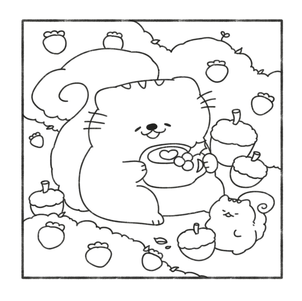 Cozy Cheer: Cute and Relaxing Coloring Book [A Christmas Coloring Book]