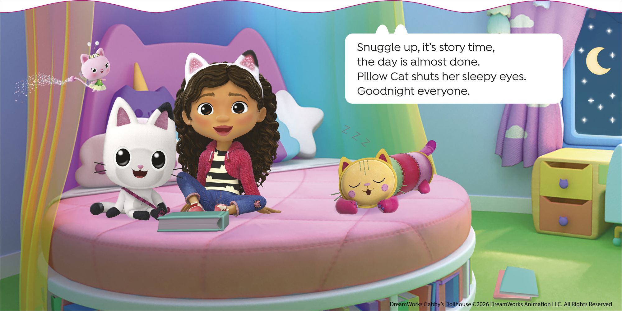 Gabby's Dollhouse Goodnight Fold-out Book