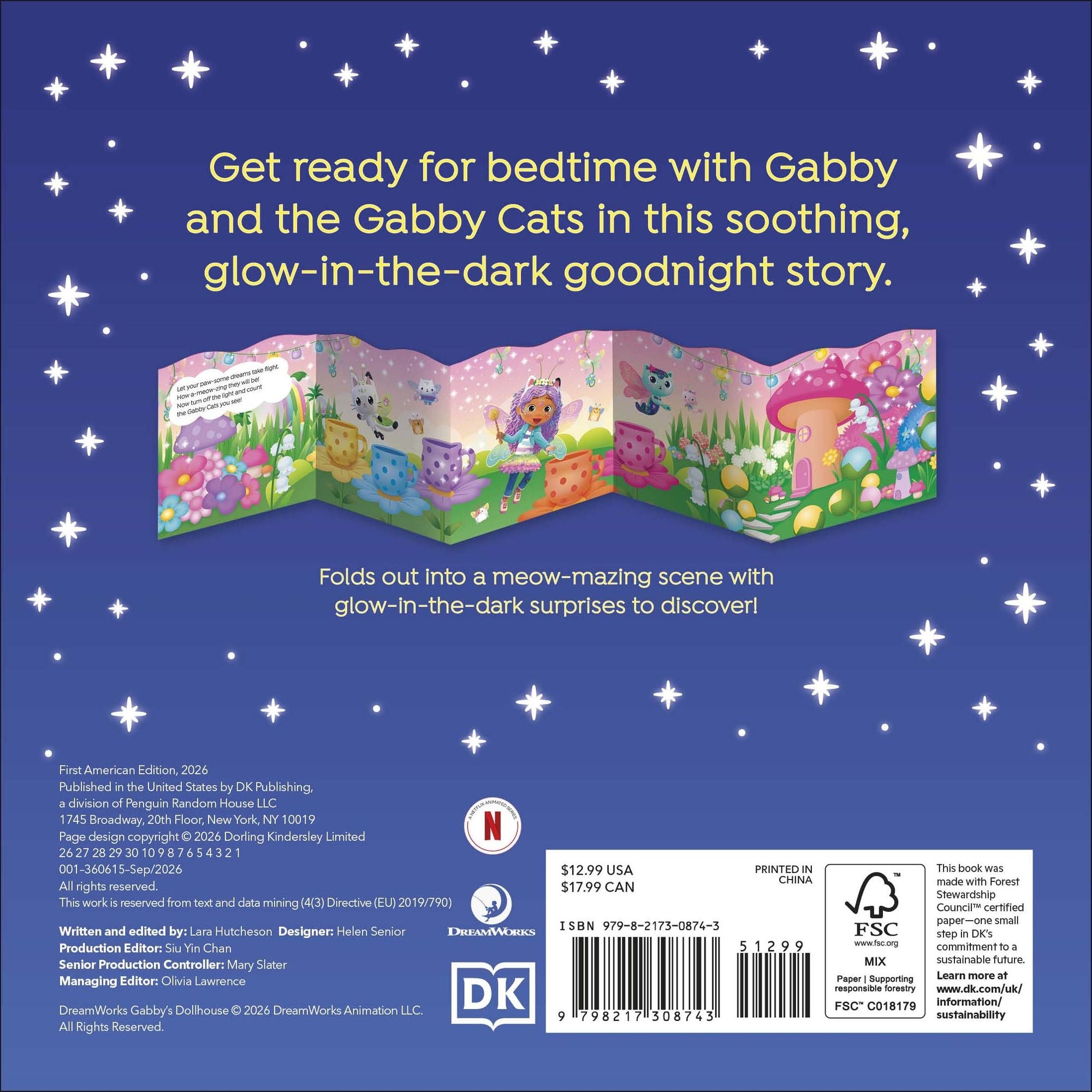Gabby's Dollhouse Goodnight Fold-out Book