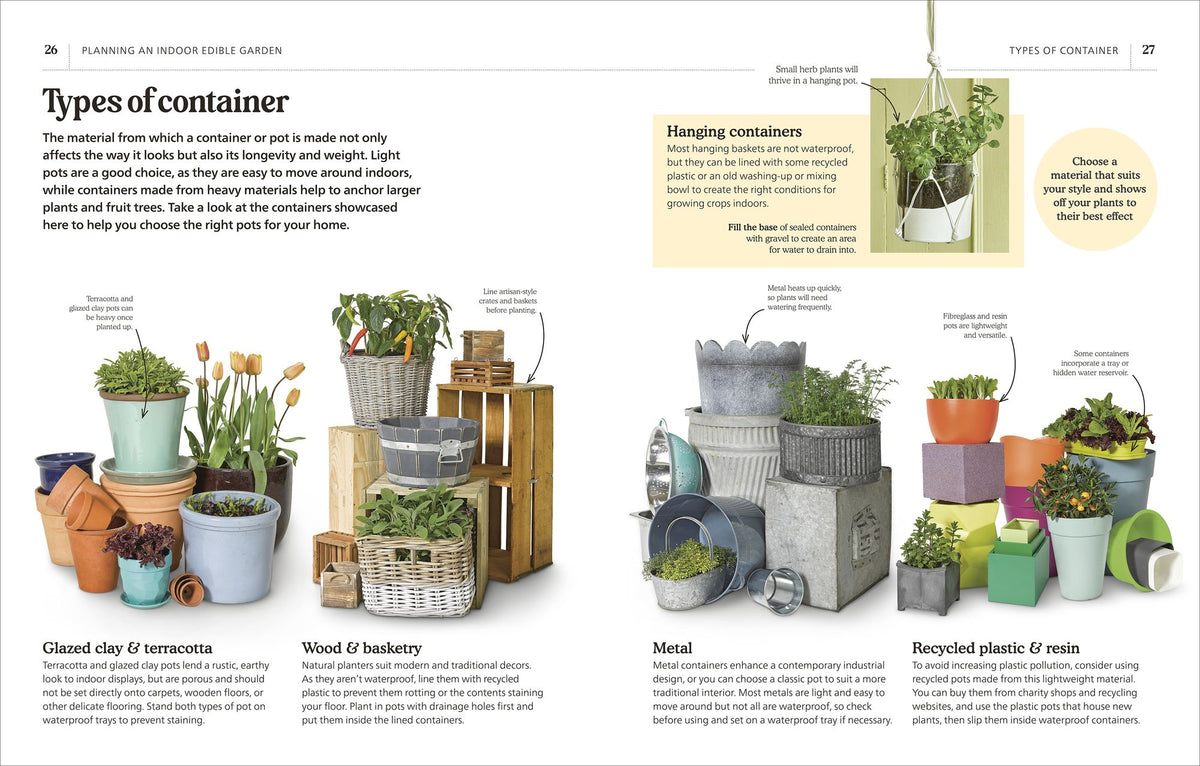 Indoor Edible Garden: Creative Ways to Grow Herbs, Fruit & Vegetables in Your Home