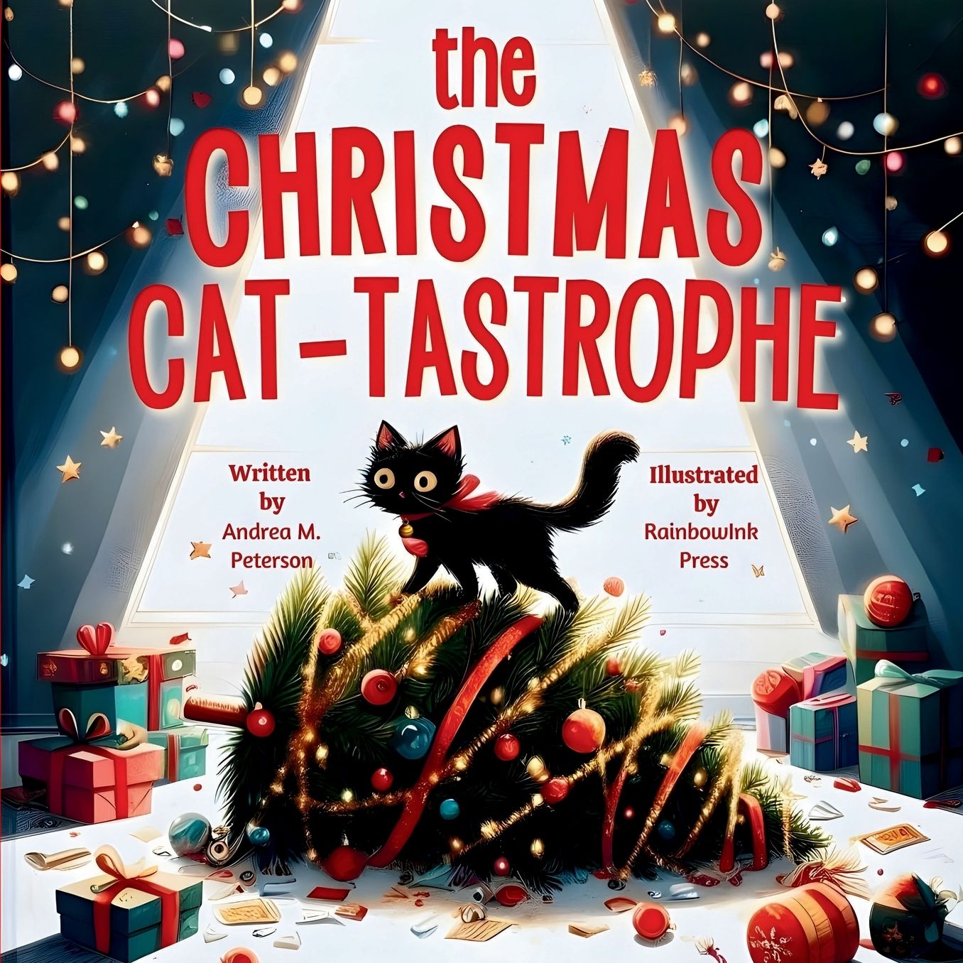 The Christmas Cat-tastrophe: Written by Andrea M. Peterson, Illustrated by Rainbowink Press:A Funny Christmas Picture Book for Kids Ages 5-7 about a Mischievous Cat, Holiday Chaos, and Lots of Laughter