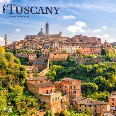 Tuscany 2026 12 X 24 Inch (Hanging) Monthly Square Wall Calendar Plastic-Free