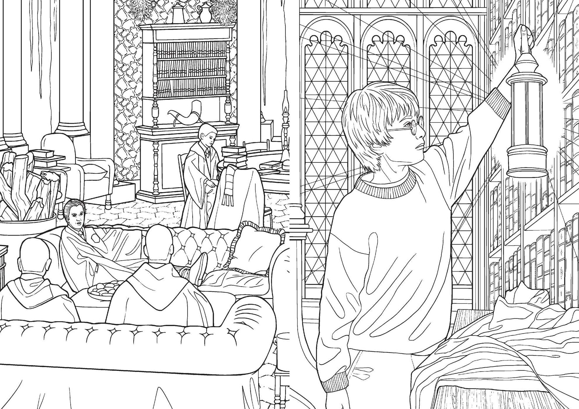 Harry Potter Mini Coloring Set: Contains 64pp coloring book and 12 premium colored pencils