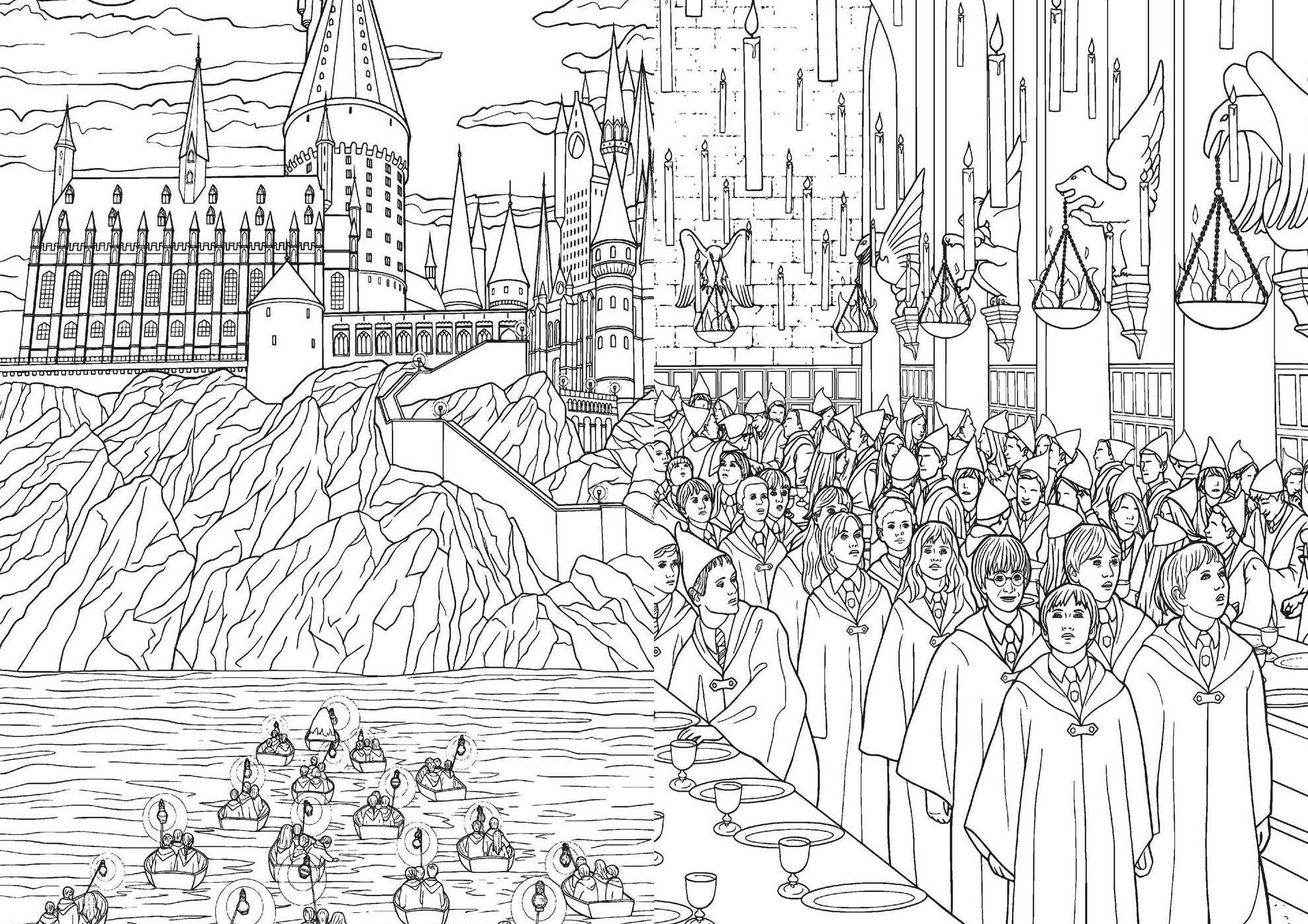Harry Potter Mini Coloring Set: Contains 64pp coloring book and 12 premium colored pencils