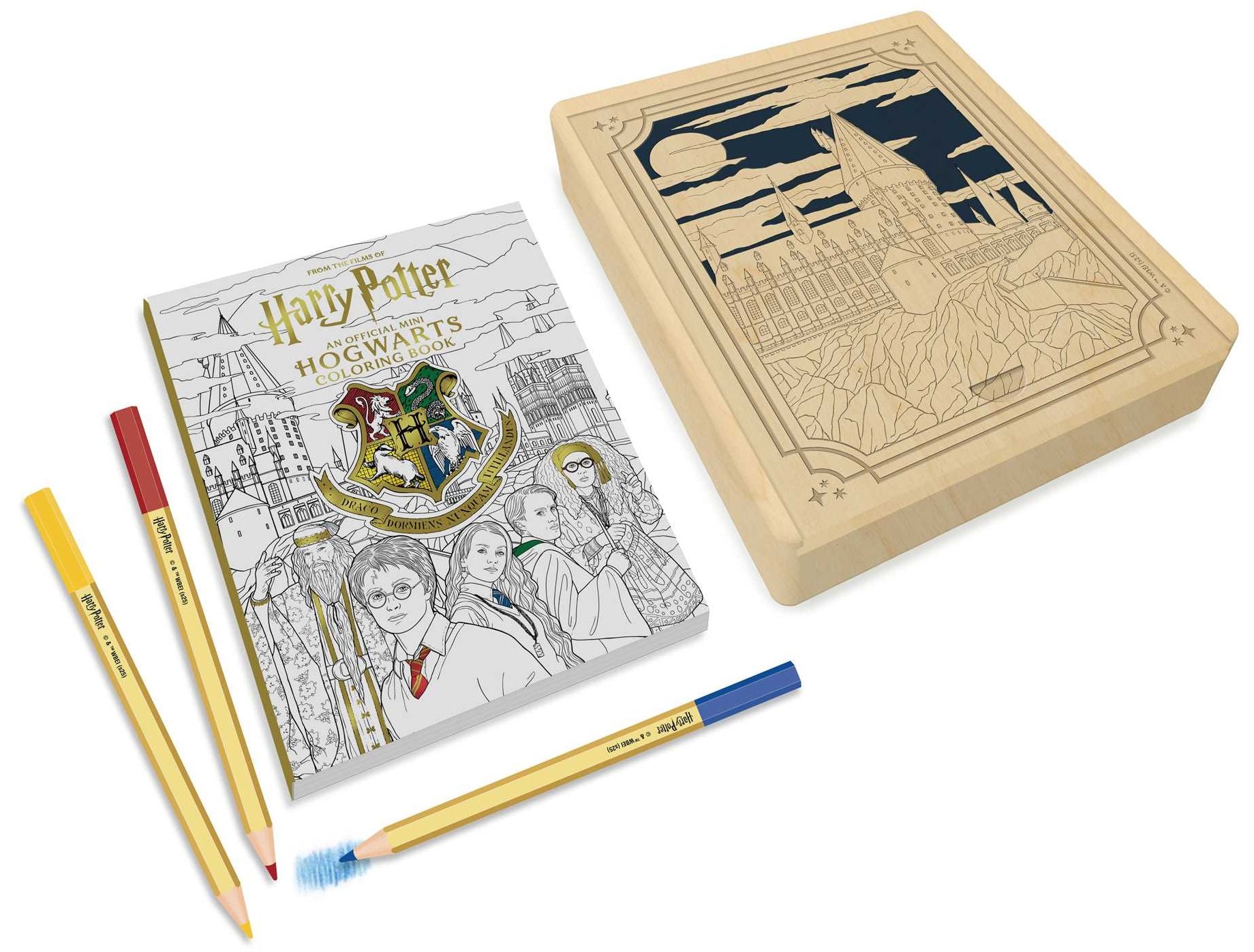 Harry Potter Mini Coloring Set: Contains 64pp coloring book and 12 premium colored pencils
