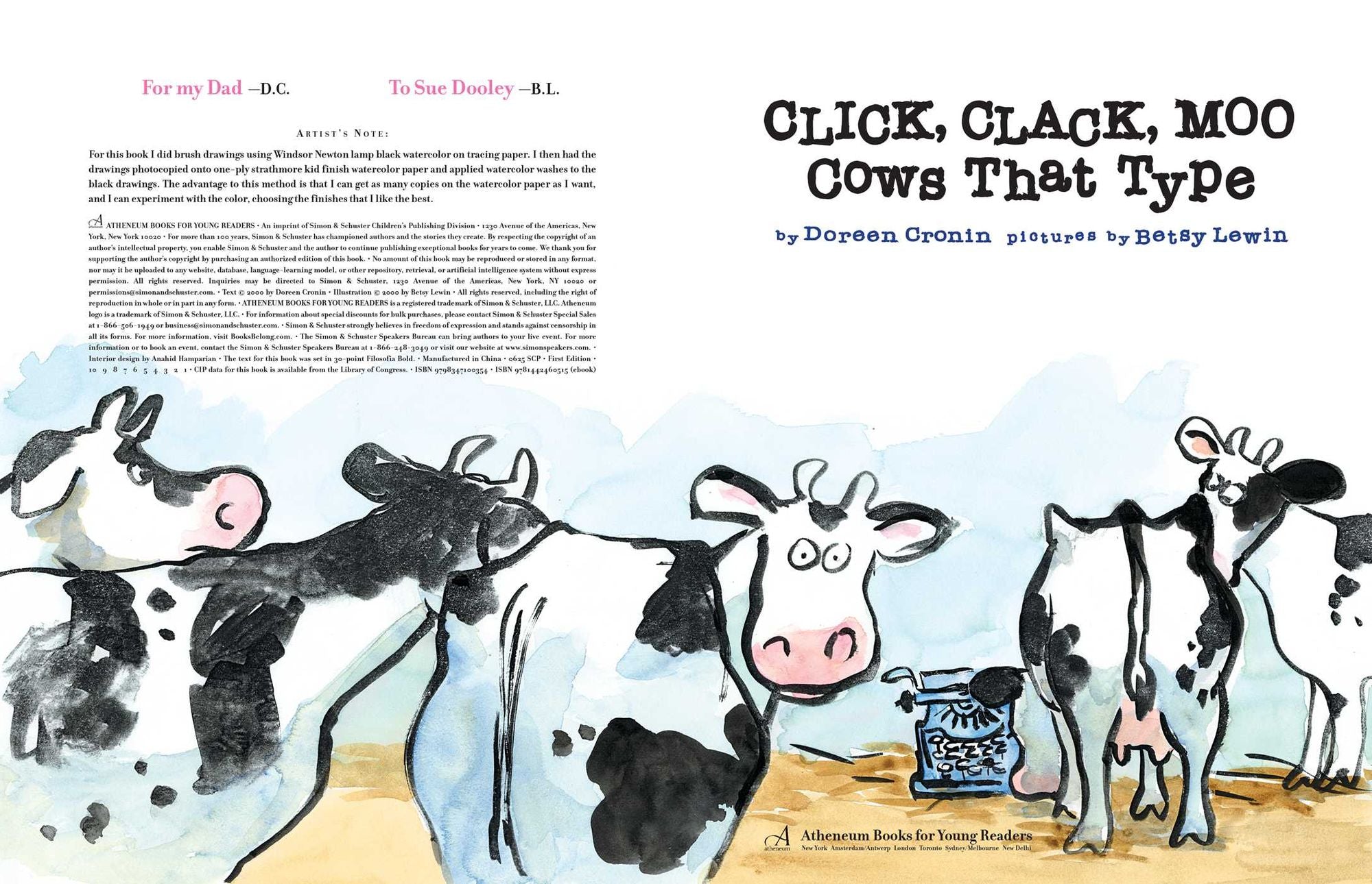 Click, Clack, Moo (25th Anniversary Edition): Cows That Type (Caldecott Honor Book)