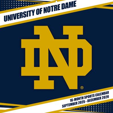 2026 12x12 Team Wall Calendar Notre Dame Fighting Irish