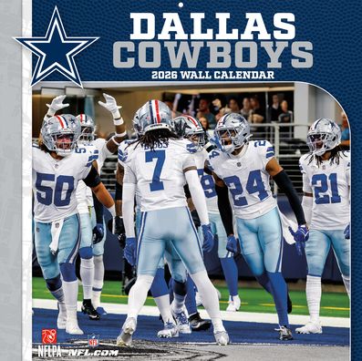 2026 12x12 Team Wall Calendar Dallas Cowboys
