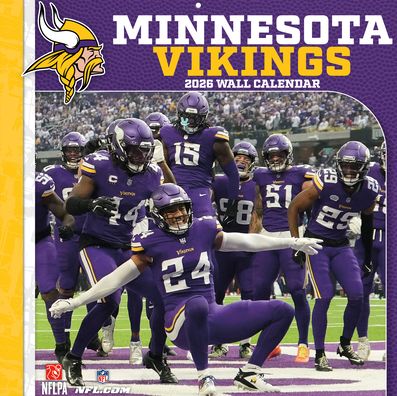 2026 12x12 Team Wall Calendar Minnesota Vikings