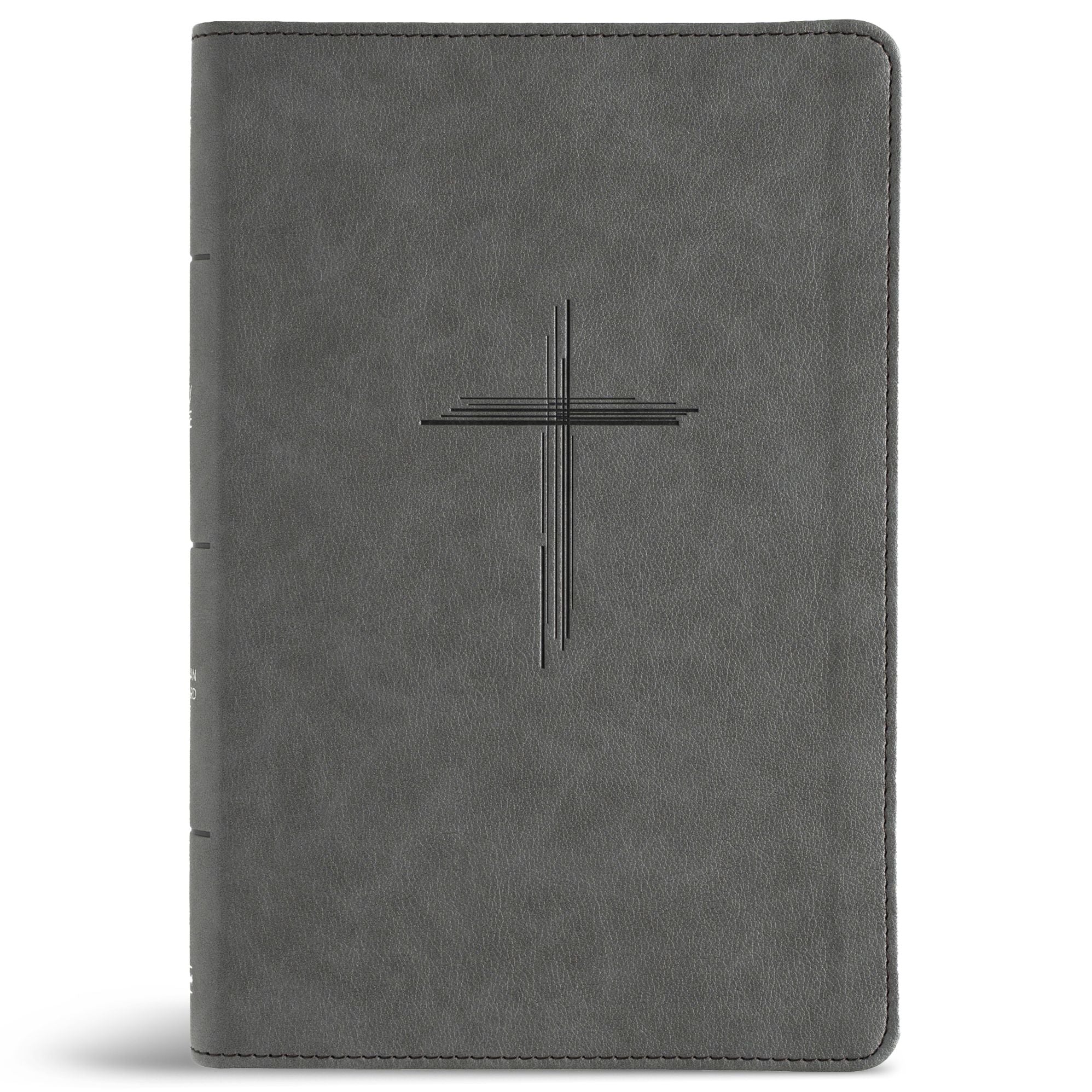 CSB Personal Size Giant Print Bible, Digital Study Edition, Charcoal SuedeSoft LeatherTouch, Indexed