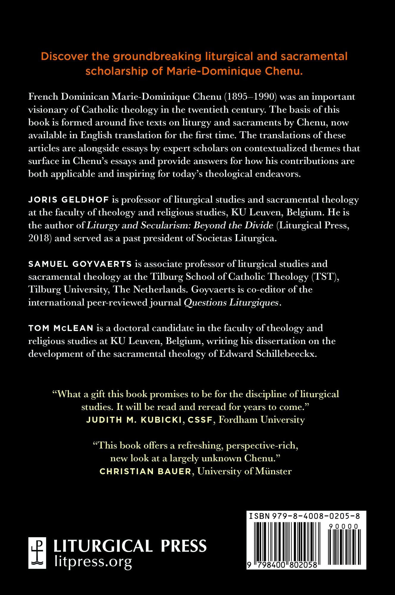 The Worshiping Body: Chenu, Liturgy and Sacraments