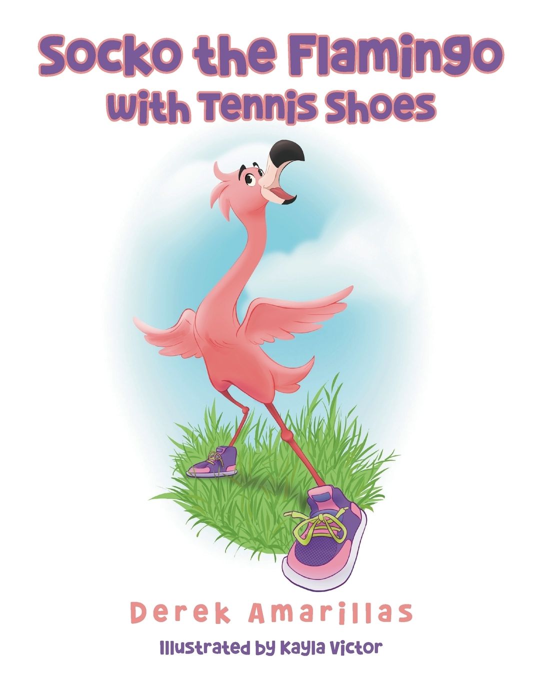 Socko the Flamingo with Tennis Shoes