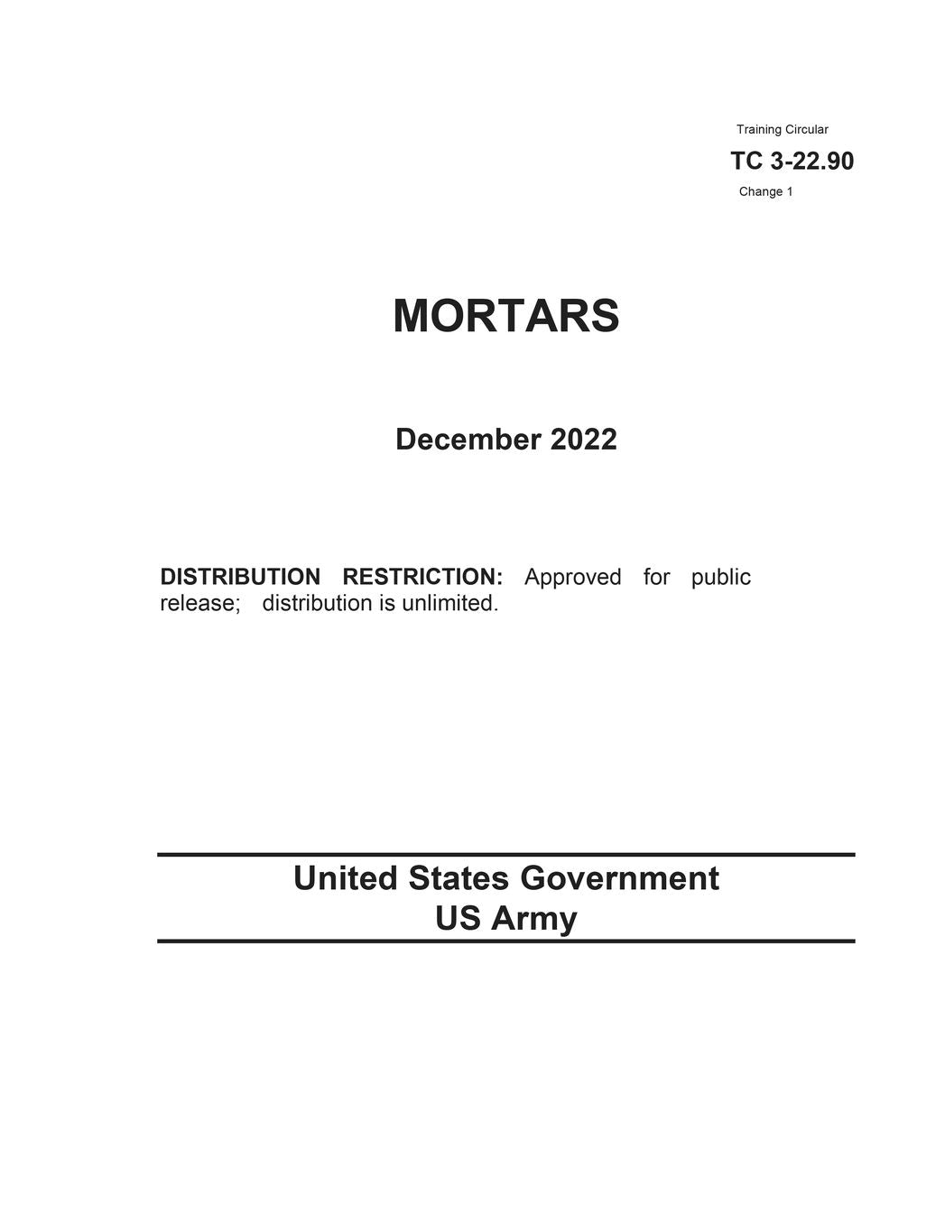 Training Circular TC 3-22.90 Change 1 Mortars December 2022