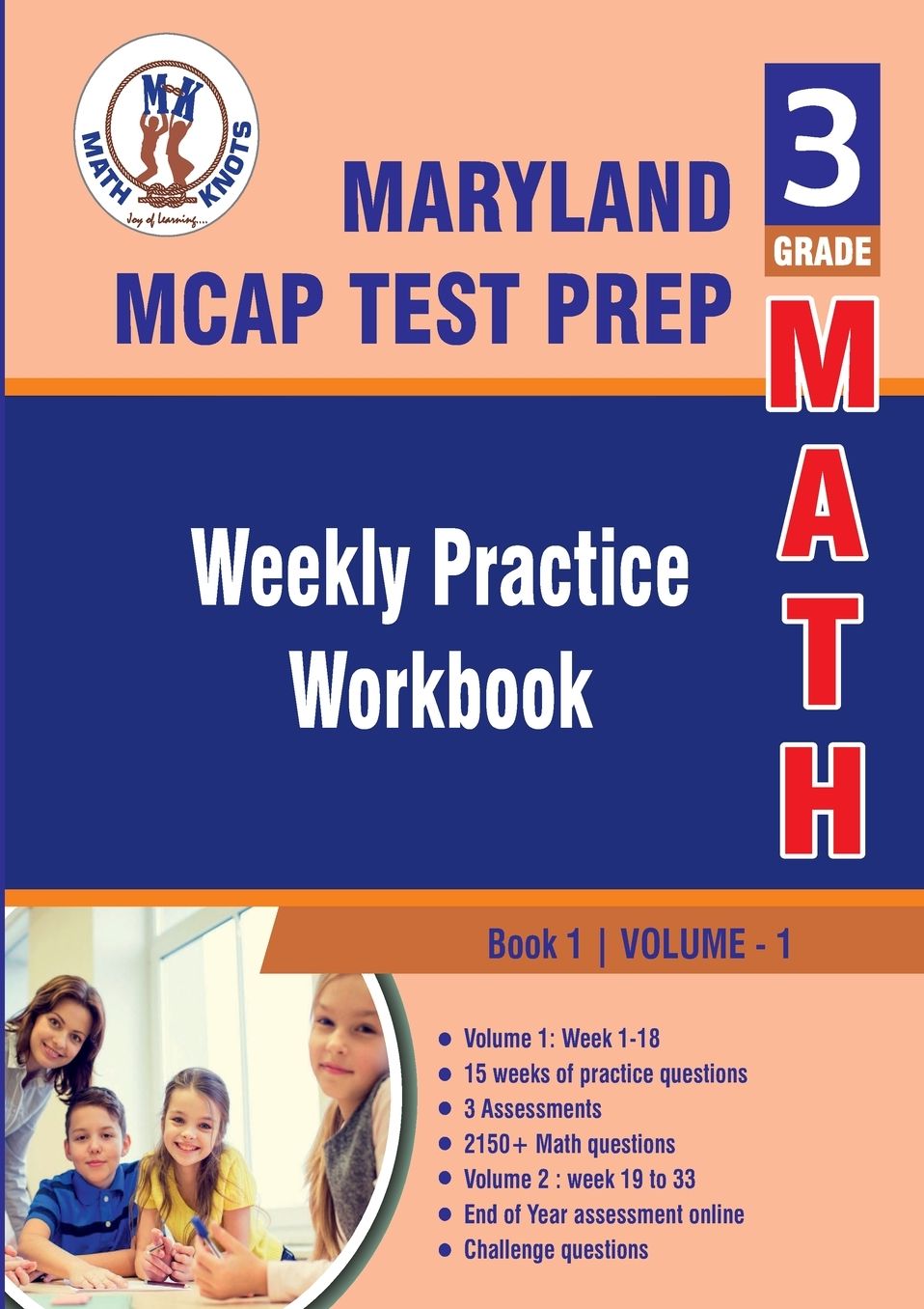 Maryland Comprehensive Assessment Program (MCAP) Test Prep: 3rd Grade Math : Weekly Practice WorkBook Volume 1: