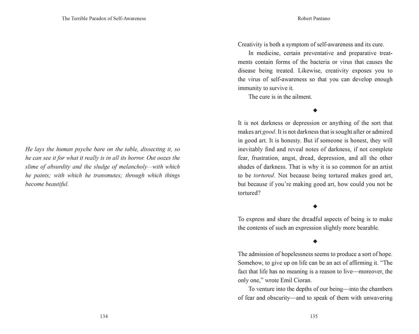 The Terrible Paradox of Self-Awareness: How Awareness Is the Beginning and End of Suffering