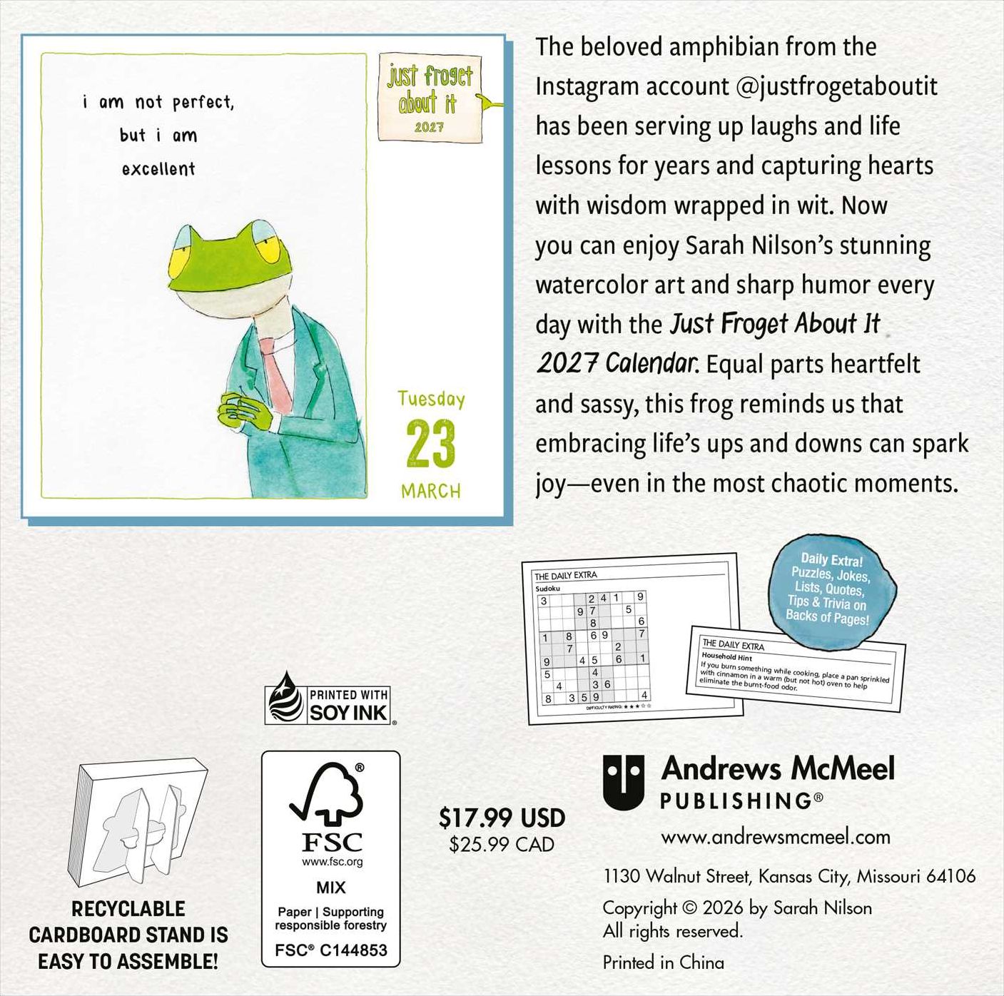 2027 Just Froget About It Comics Day-to-Day Calendar