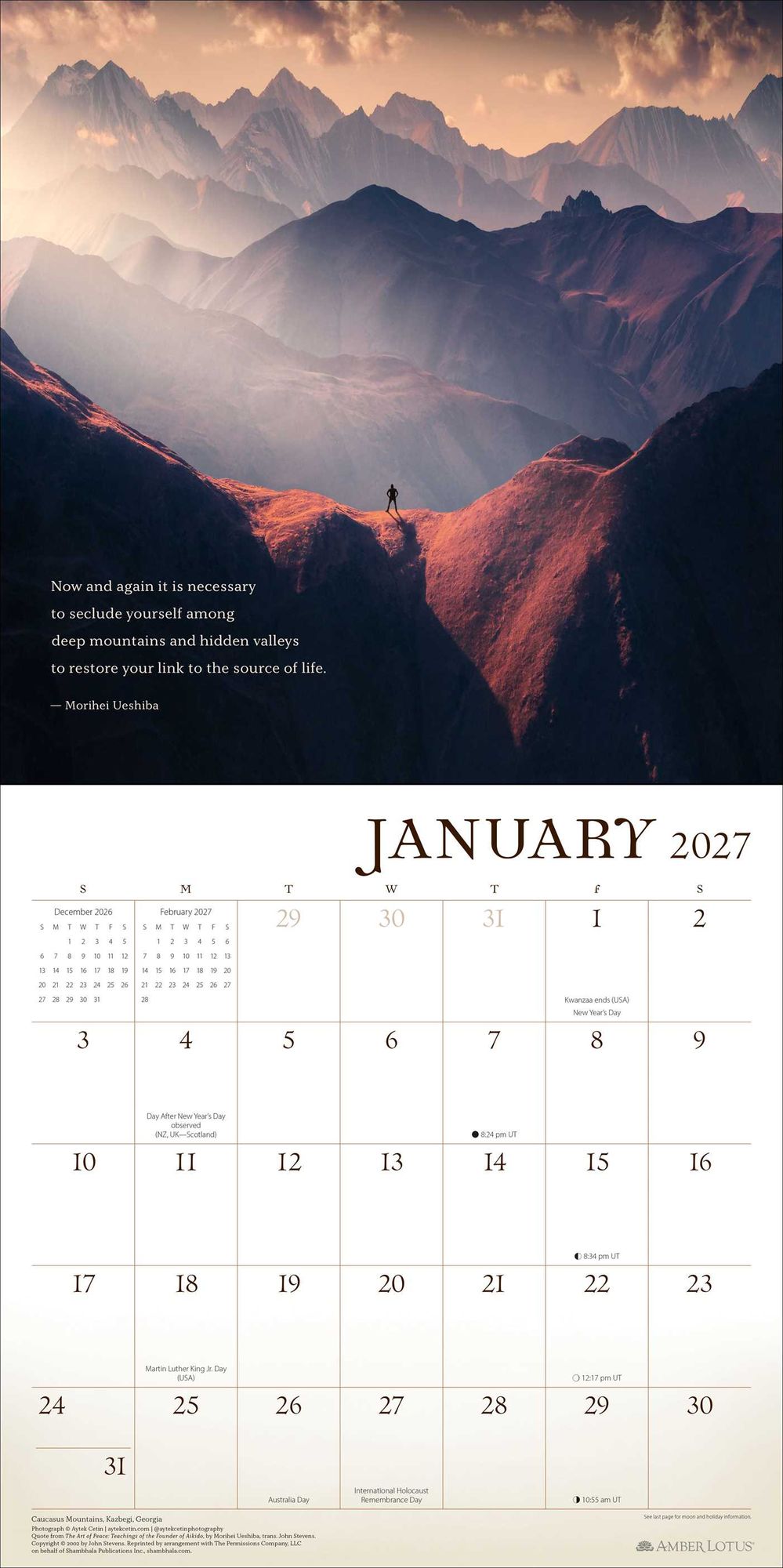 2027 Wanderlust Wall Calendar