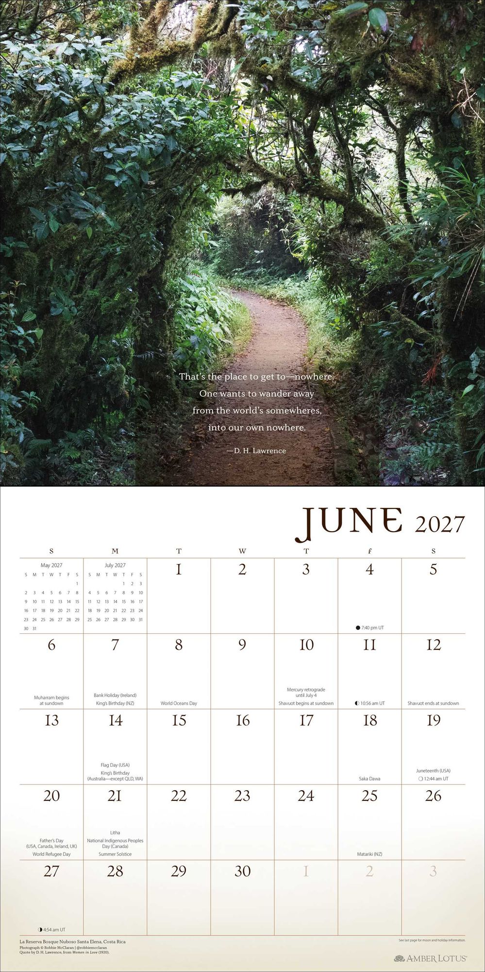 2027 Wanderlust Wall Calendar